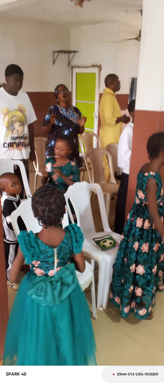 Families worshipping together